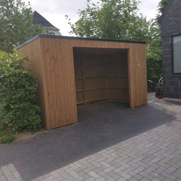 Nyt cykelskur i Valby  2 stk. cykelskure med Thermowood