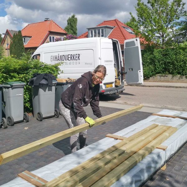Nyt cykelskur i Valby  2 stk. cykelskure med Thermowood